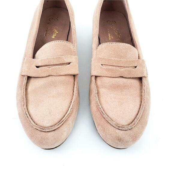 Seychelles Suede Leather Blush Pink Loafers sz 6 Spring Summer Career Casual - Picture 2 of 7
